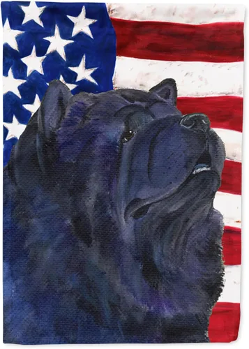 Miniatura 37 de Bandera de EE. UU. con Bulldog Inglés de Caroline's Treasures LH9018CHF para casa, bandera de porche grande, asta decorativa para exteriores