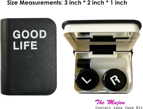 Miniatura 4 de Kit de estuche para lentes de contacto, lindo libro de color Fox Estuche para lentes de contacto con herramienta de extracción, kit