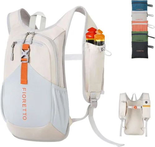 FIORETTO Mochila de 15L para senderismo para mujeres y hombres, mochila mini plegable, mochila ligera pequeña para acampar, viajar, actividades al