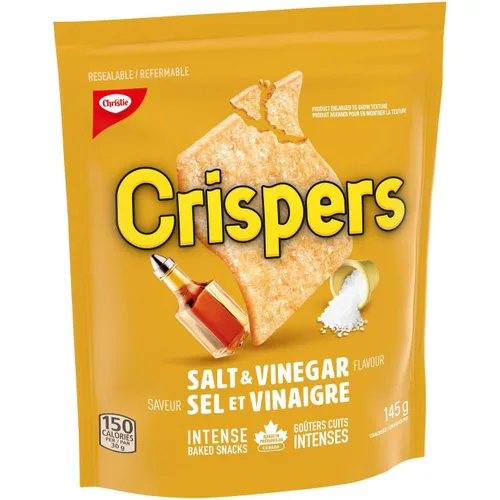 Miniatura 4 de Christie Crispers, galletas saladas y vinagre, 5.11 oz/5.1 onzas, bolsa, {Importado de Canadá}