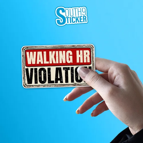 Miniatura 5 de (3 unidades de 2 pulgadas) - Calcomanías divertidas de violación de recursos humanos de 2 pulgadas, divertidas calcomanías de vinilo troqueladas