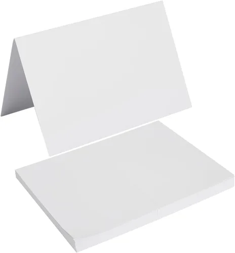 Miniatura 21 de 50 paquetes de tarjetas en blanco Cartulina plegada Tarjetas de agradecimiento en blanco para invitaciones, boda, tarjetas de felicitación, todas