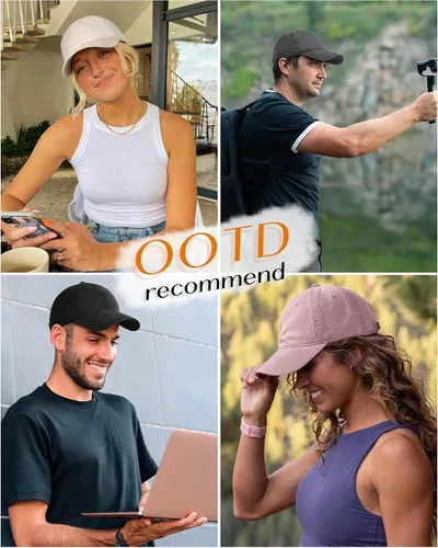 Miniatura 5 de FURTALK Gorra de béisbol para hombre y mujer, 100% algodón lavado, gorra suave, ajustable, unisex, sin estructura, gorras de béisbol