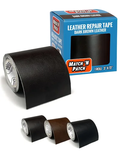 Miniatura 7 de MATCH 'N PATCH Cinta de reparación de cuero realista, duradera, fácil de aplicar, grado profesional, uso versátil, diseñada en Carolina del Norte