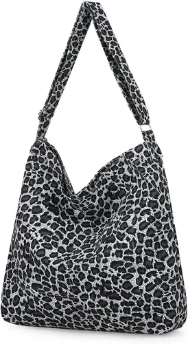 Miniatura 2 de Covelin - Bolso de hombro de lona para mujer, clásico, informal, estilo bohemio, bolso de mano o cruzado, tamaño grande