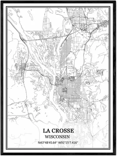 Miniatura 7 de TANOKCRS Kenosha - Póster impreso en lienzo con diseño de mapa de Estados Unidos de Estados Unidos, sin marco, moderno, en blanco y negro, regalo