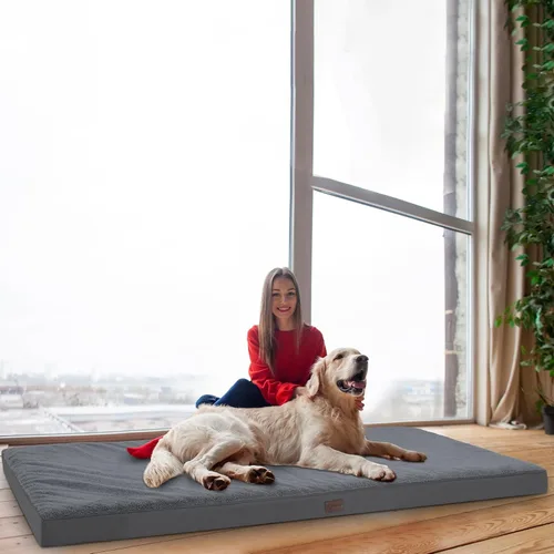 Miniatura 11 de Camas ortopédicas impermeables para perros pequeños, cama ortopédica para jaula con funda extraíble lavable, alfombrilla de espuma para mascotas