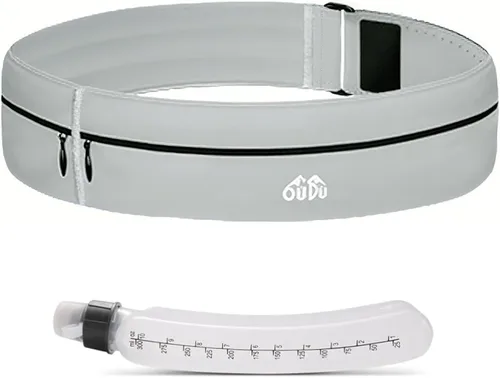 Miniatura 8 de Cinturón delgado para correr con botella de agua, riñonera de entrenamiento para hombres y mujeres, se adapta a teléfonos de 7 pulgadas, cintura