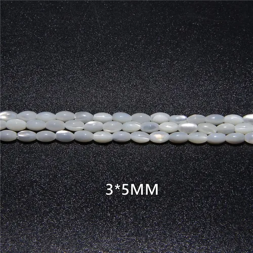Miniatura 15 de Los granos naturales del espaciador del tubo del grano de Shell de agua dulce teñidos madre de perlas flojas para la fabricación de la joyería, 1