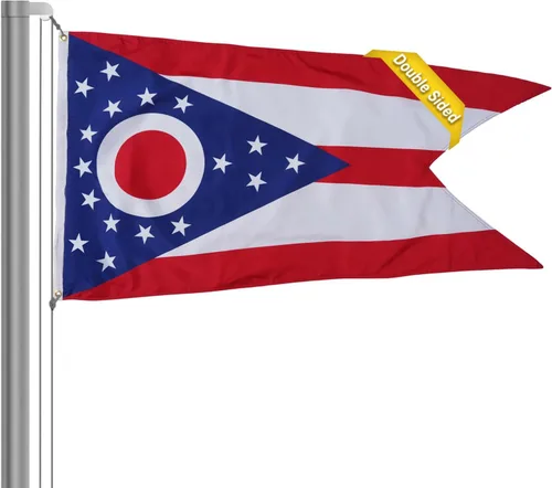 Miniatura 12 de AZCOVER - Bandera de Michigan de 3 x 5 pies, 3 capas de doble cara del estado de Michigan con 2 ojales de latón y cabecera de lona, pancarta
