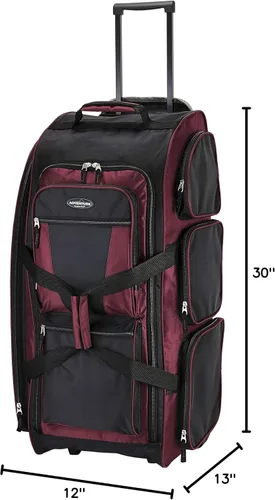Miniatura 8 de Travelers Club Xpedition 30 Inch Multi-Pocket Upright Rolling Duffel Bag