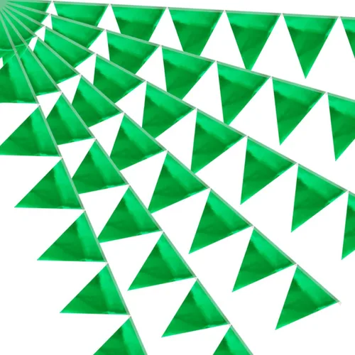 Miniatura 34 de Banderín de camuflaje de 49 pies, banderas triangulares de camuflaje del ejército para decoraciones de fiesta de cumpleaños