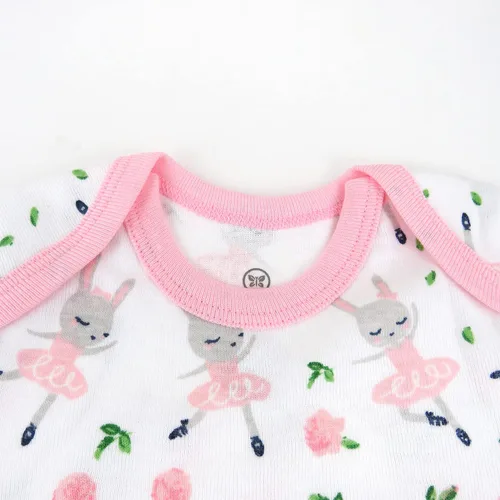 Miniatura 2 de HonestBaby Girls Organic Cotton Short Sleeve Bodysuits Multipack