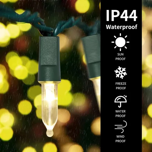 Miniatura 2 de Luces de Cadena Operadas por Batería, 50 LED 18 pies Luces de Navidad Luces Mini con Temporizador y 8 Modos, para Árbol de Navidad, Corona, Fiesta