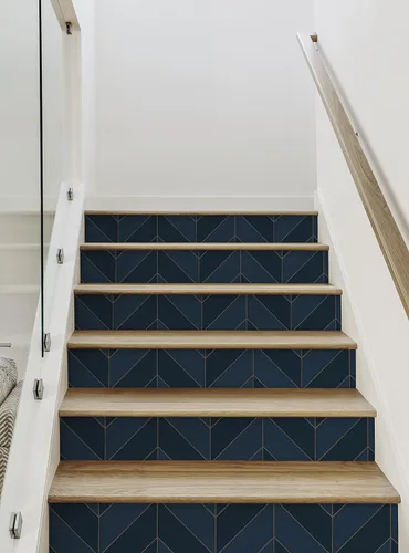 Miniatura 4 de Simple Shapes Gold Lines - Tira elevadora de pelar y pegar para escaleras