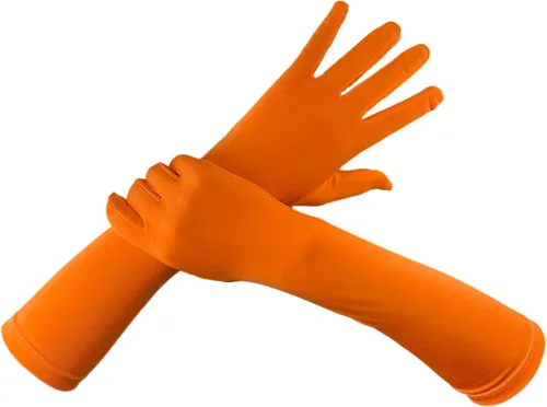 Miniatura 2 de Guantes de elastano de 15 pulgadas para hombre y mujer, con longitud al codo, elásticos, para disfraz de cosplay
