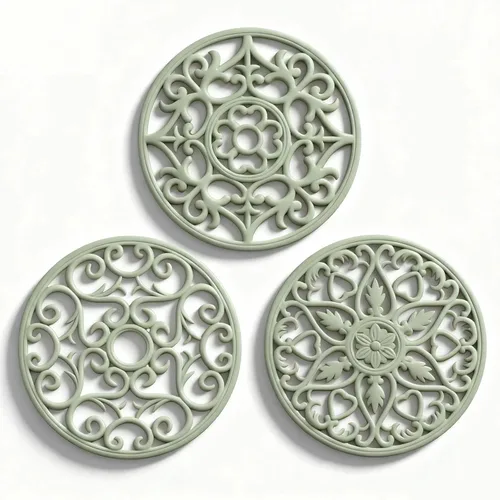 Miniatura 21 de ME.FAN - Salvamanteles de silicona multiusos para tallar – Juego de 3 alfombrillas resistentes al calor – Premium aislado flexible y duradero 3