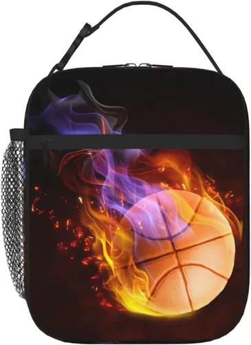 Miniatura 12 de Lonchera Deportiva con Estampado de Fútbol, Bolsa de Almuerzo Aislada Azul para Niños, Adolescentes, Niños y Niñas, Bolsa de Almuerzo Reutilizable