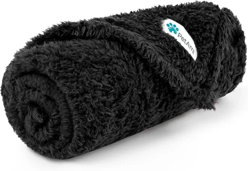 Miniatura 25 de PETAMI Manta de forro polar esponjoso para gatos y perros, gris, talla XL