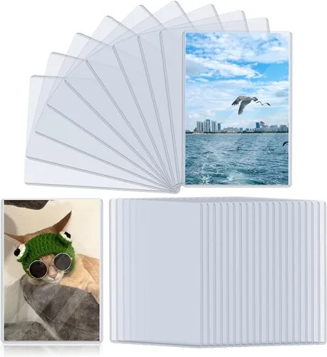 Miniatura 12 de Protectores de hojas de plástico duro de 8.5" x 11", protectores rígidos transparentes impermeables, fundas de plástico para papel y fotos