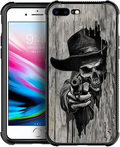 Miniatura 11 de Carcasa para iPhone 8 Plus, 9H de cristal templado para iPhone 7 Plus, para hombres y niños, diseño de patrón fresco a prueba de golpes, Bandera