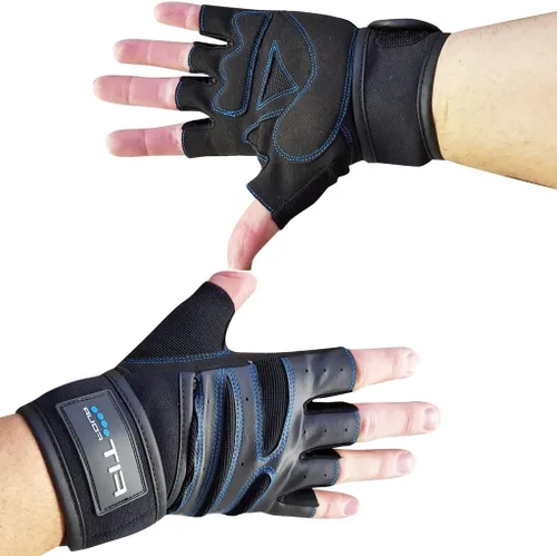 F4W - Guantes de levantamiento de pesas con soporte para muñeca, guantes para entrenamiento, levantamiento de pesas, entrenamiento cruzado y