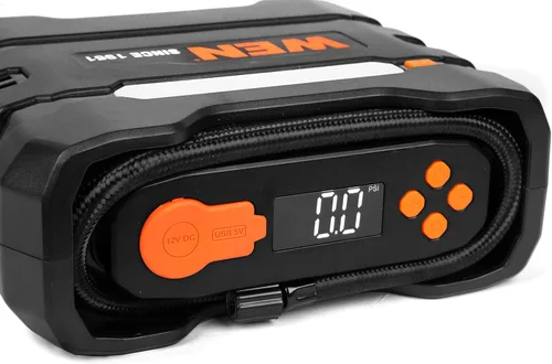 Miniatura 3 de Wen Compresor de aire portátil para inflador de neumáticos, 12 V, 90 PSI con estuche de transporte (AA2225)