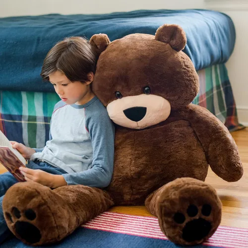 Miniatura 7 de Animal Adventure® Sqoosh2Poof™ Personaje de peluche gigante comprimido dentro de una caja pequeña Oso de 54 pulgadas