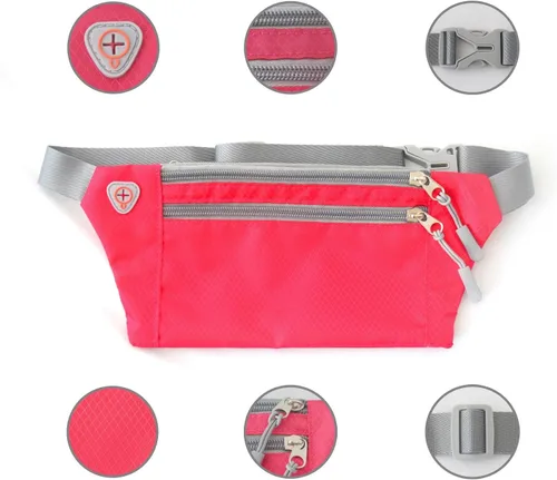 Miniatura 5 de veriya - Riñonera impermeable, ligera, con conector para auriculares, para correr, senderismo, ciclismo, paseos, 5.5in