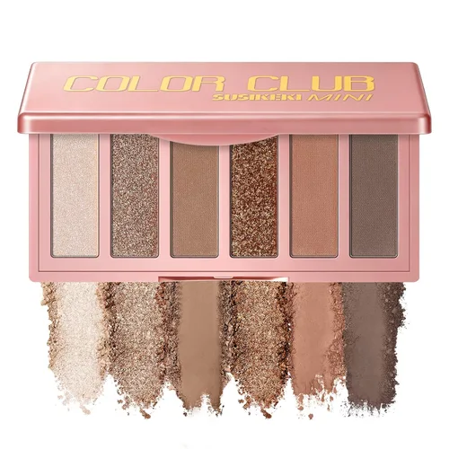 Miniatura 15 de SUSIKEKI 6 Colores Mini Paleta de Sombras de Ojos Maquillaje Neutro Nude Ahumado Sombra de Ojos Taupe y Marrón Mate Paleta de Maquillaje con Espejo