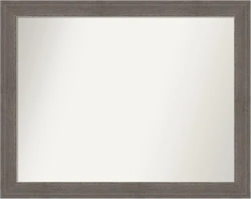Miniatura 315 de Amanti Art Espejo de pared personalizado no biselado (24.5 x 24.5 pulgadas), marco gris marrón alta, varios tamaños personalizados, espejo de baño