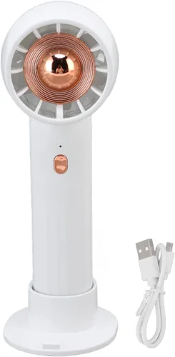 Mini ventilador turbo de mano, ventilador de mano portátil, ventilador de mesa con batería recargable USB, refrigeración para viajes, oficina,