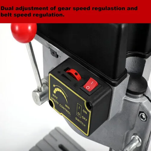 Miniatura 5 de Mini Prensa de taladro de banco, banco de trabajo portátil de taladro de 110 V 340 W, herramienta de reparación de perforación artesanal ligera