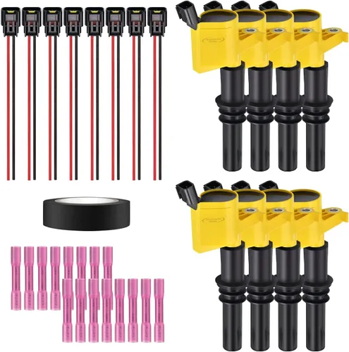 Miniatura 32 de Juego de 4 bobinas de encendido y conector hembra arnés de enchufe compatible con Infiniti Frontier Altima Versa Sentra NV200 Rogue FX50 QX60 QX70