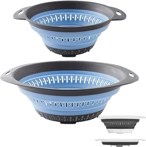 Miniatura 23 de Colador y colador plegable, coladores de silicona y coladores de alimentos, para verduras y frutas, esenciales de cocina
