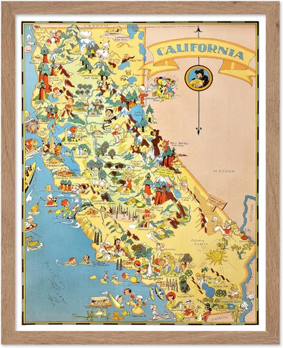 Miniatura 56 de Poster Master Póster retro de viaje con mapa monumental vintage de Florencia, arte italiano, gran regalo para hombres, mujeres, amantes