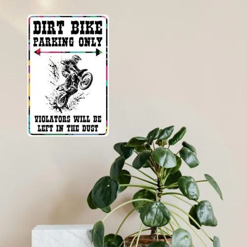 Miniatura 6 de Accesorios para Bicicleta de Tierra, Carteles de Hojalata para Bicicleta de Tierra, Regalos de Motocicleta, Decoraciones para Fiestas de Cumpleaños