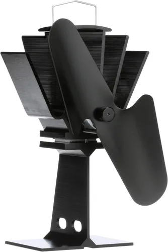 Miniatura 3 de Alcona Ventilador de estufa de leña alimentado por calor, 100 CFM, hoja de 7.9 pulgadas, negro