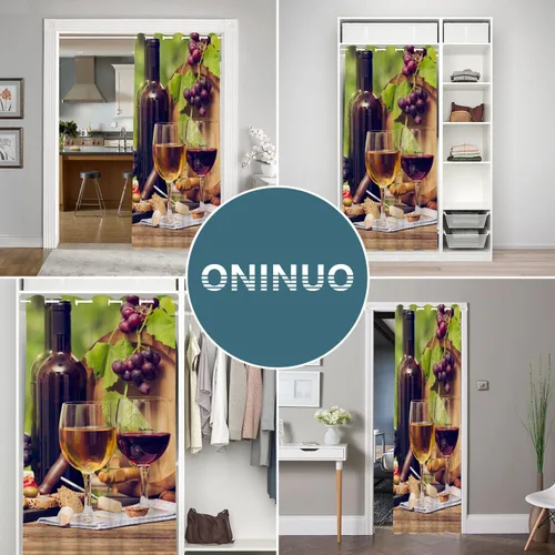 Miniatura 5 de Cortinas opacas románticas rústicas para puerta de vino de uva de granja para puertas de entrada, cortina opaca romántica para armario de dormitorio