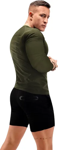 Miniatura 3 de FUXERT Camisa de sauna para hombre, de manga larga, traje de sauna para atrapar el calor, camisas de entrenamiento para mejorar el sudor, chaleco