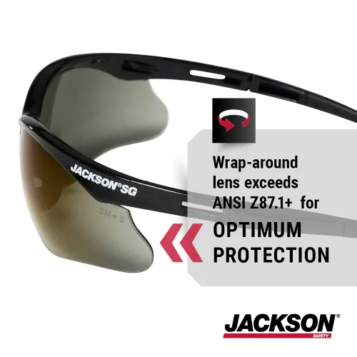 Miniatura 4 de Jackson Safety Gafas de seguridad SG – Protección ocular para hombres y mujeres – ANSI Z87.1 (paquete de 12)