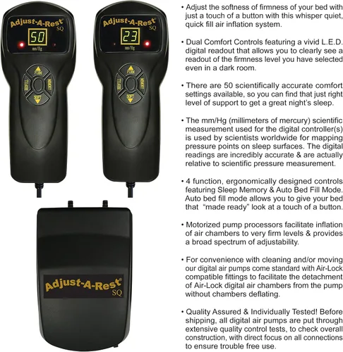 Miniatura 3 de InnoMax Luxury Support Harmony - Colchón doble digital para cama de aire, tamaño Queen