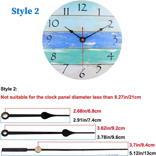Miniatura 4 de HILLHOME Mecanismo de movimiento de reloj de pared con motor de cuarzo, funciona con pilas, repuesto de piezas de reparación de bricolaje, grosor