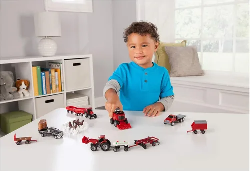 Miniatura 2 de ERTL 1/64 Case IH Tractor y Vehículo Set de 20 Piezas de Valor ZFN44091