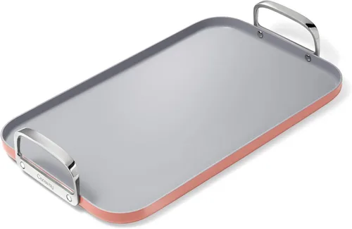 Miniatura 11 de Caraway Plancha de doble quemador, sartén de 19 x 12 pulgadas, revestimiento de cerámica antiadherente, no tóxico, sin PTFE ni PFOA, apto para horno