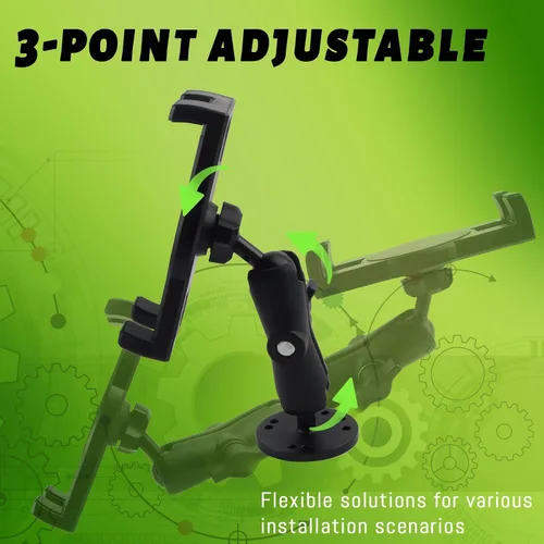 Miniatura 4 de Soporte de metal para tableta, camión, automóvil, vehículo, base de taladro industrial resistente, soporte para tableta, para tableta, tableta