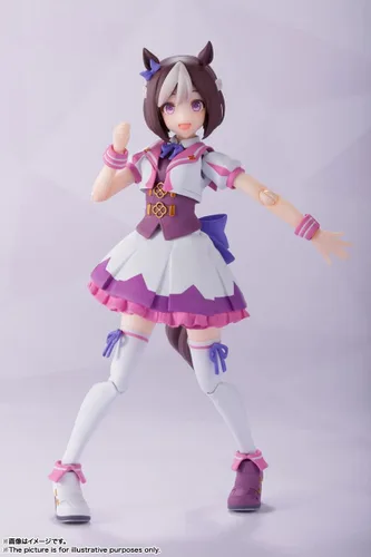 Miniatura 2 de BANDAI SPIRITS S.H. Figuarts Uma Musume Pretty Derby Special Week, aprox. 5.1 pulgadas (5.118 in), PVC y ABS, figura de acción prepintada