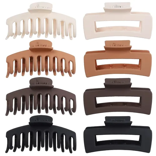 Miniatura 18 de Pinzas cuadradas para el cabello, grandes y pequeñas, antideslizantes, cuadradas, mate, 12