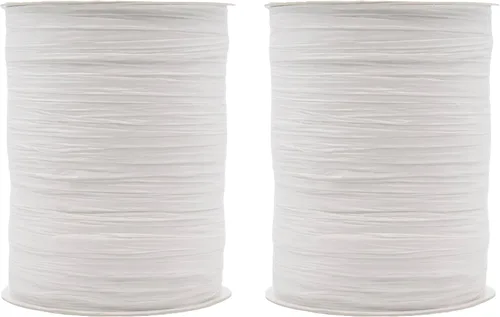 Miniatura 16 de Paquete de 2 rollos de cinta de rafia de papel de 200 yardas para embalaje y decoración de papel kraft (aguamarina)