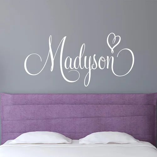 Miniatura 2 de Calcomanía de pared con nombre personalizado, para habitación de niñas, habitación de niños, calcomanía de pared con nombre personalizado